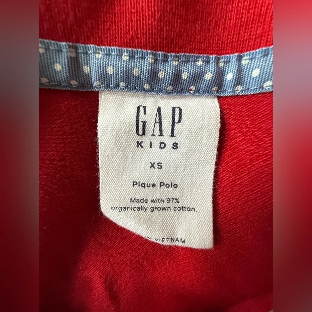 GAP Kids Pique Polo Dress – Red (XS / 4-5 Years)